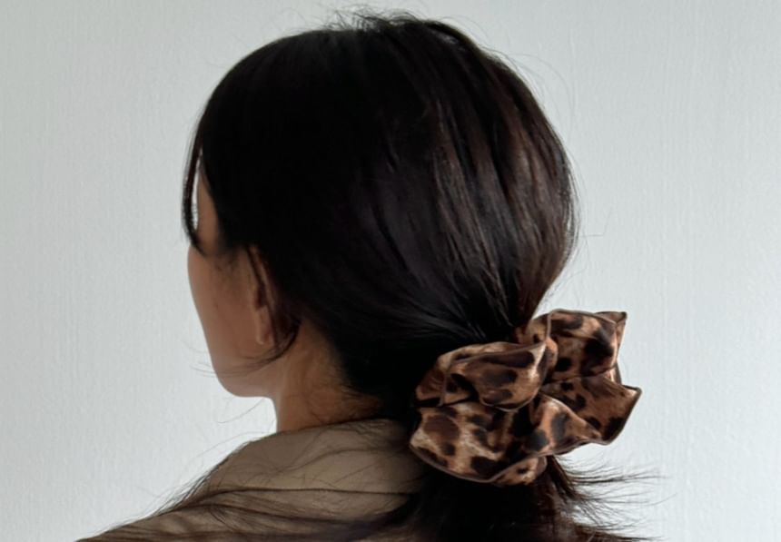 Print Scrunchie Hair Leopard