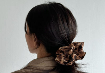 Print Scrunchie Hair Leopard