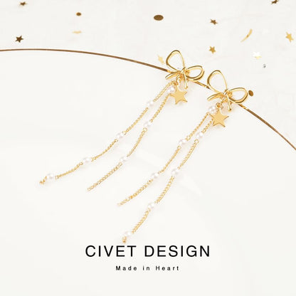 Drop Earring Bow / Star Threader