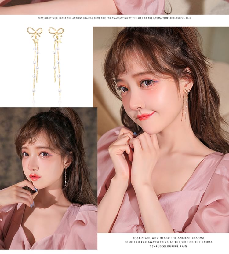 Drop Earring Bow / Star Threader