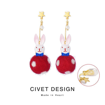 Felt Rabbit Earring Dangle