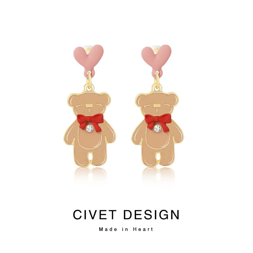 Heart Bear Earring Drop