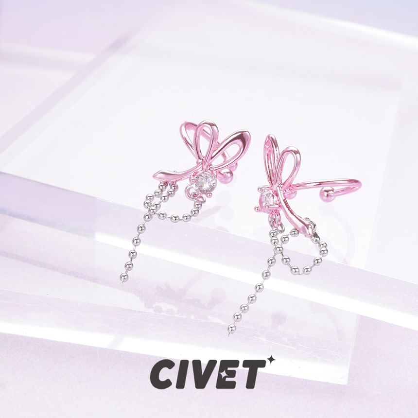 Earring Knot Rhinestone Alloy Dangle