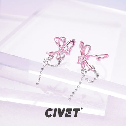 Earring Knot Rhinestone Alloy Dangle