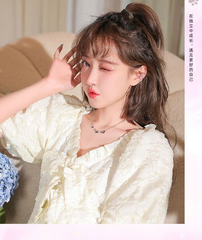 Earring Knot Rhinestone Alloy Dangle