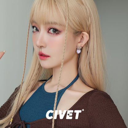 Earring Drop Heart Alloy Bow