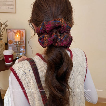 Plaid Hair Scrunchie