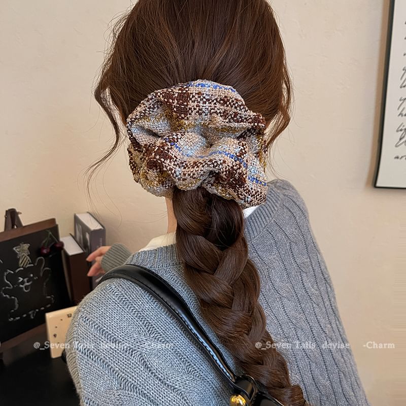 Plaid Hair Scrunchie