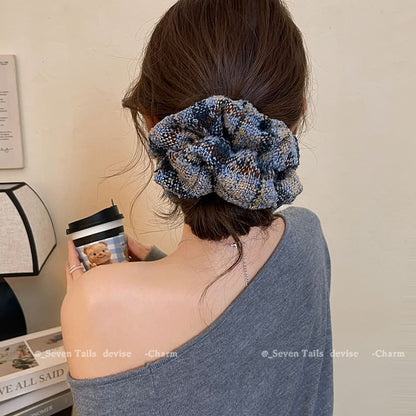 Plaid Hair Scrunchie