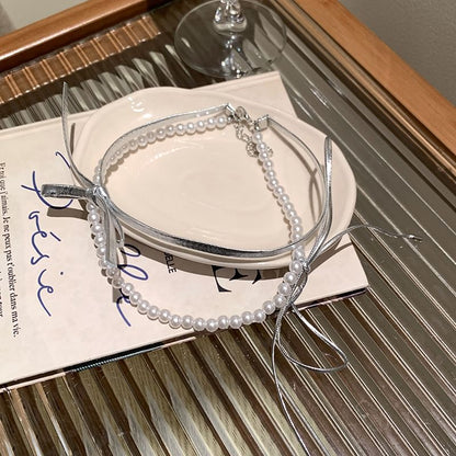 Heart / Set Necklace Braded Layered