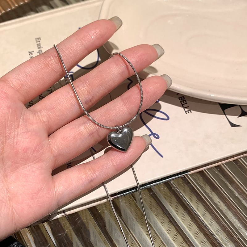 Heart / Set Necklace Braded Layered