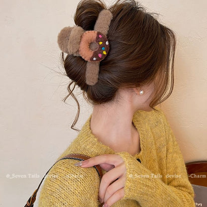 Chenille Claw Donut Acrylic Hair Clip
