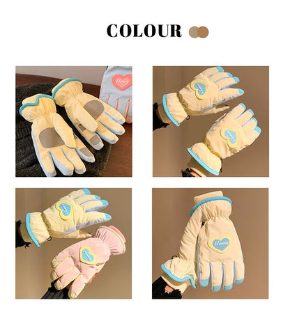 Gloves Heart Two Tone