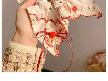 Scrunchie Trim Lace Bow