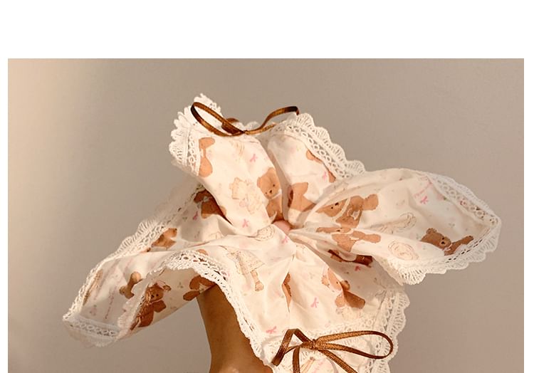 Scrunchie Trim Lace Bow