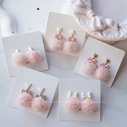 Clip-On Earring / Drop Pom