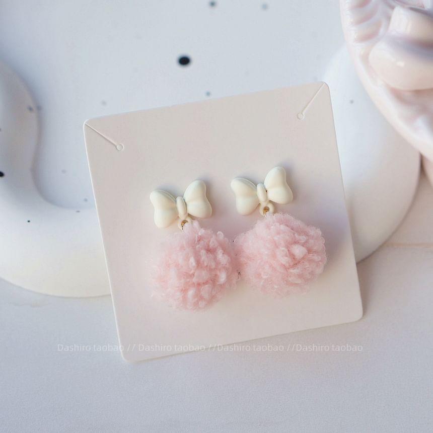 Clip-On Earring / Drop Pom