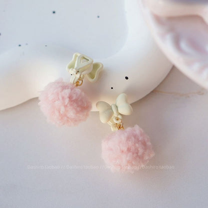 Clip-On Earring / Drop Pom
