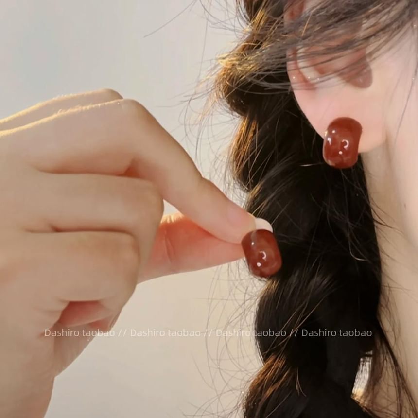 Drop Stud Earring Ear / Bow Plain Clip-On