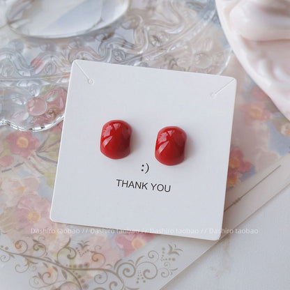 Drop Stud Earring Ear / Bow Plain Clip-On