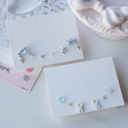 of 3 Earring Set Star Pairs: