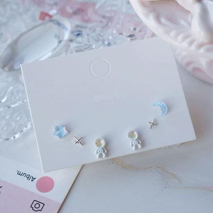 of 3 Earring Set Star Pairs: