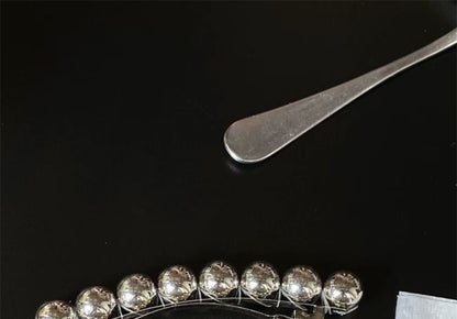 Polished Bead Alloy Hair Clip