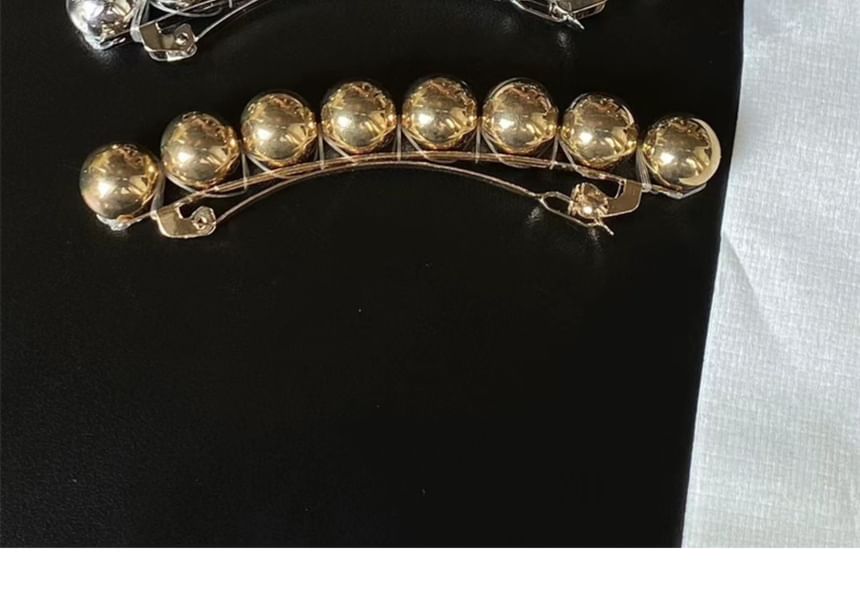 Polished Bead Alloy Hair Clip