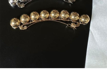 Polished Bead Alloy Hair Clip