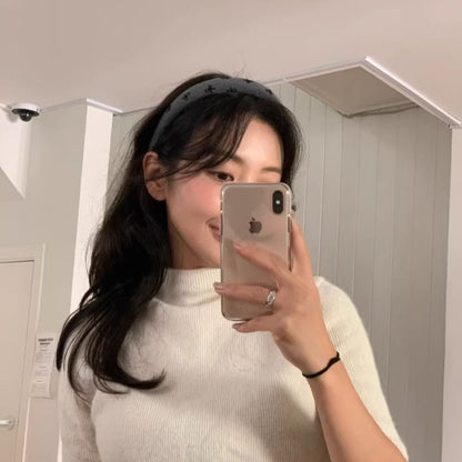 Embroidered Bow Headband Fabric