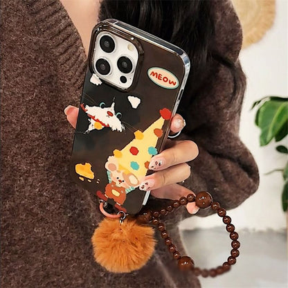 Strap Phone Set Pom Case / Mouse
