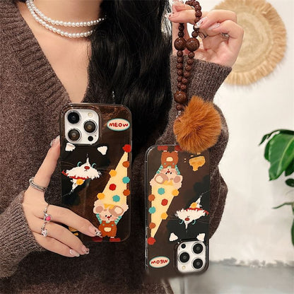 Strap Phone Set Pom Case / Mouse
