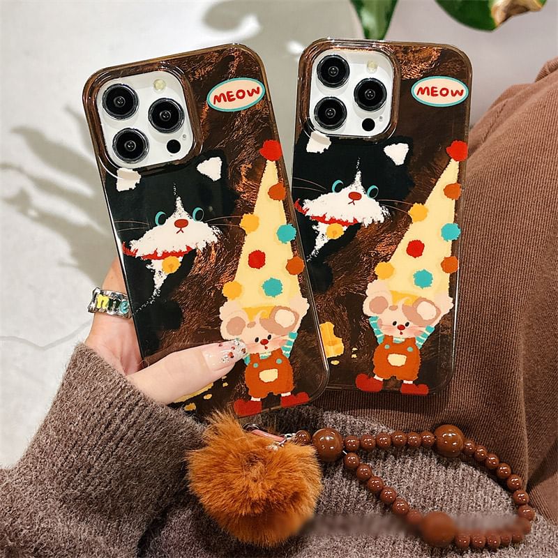Strap Phone Set Pom Case / Mouse