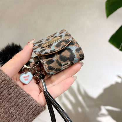 Print Case Earphone Pom AirPods Leopard Pro / Skin Strap