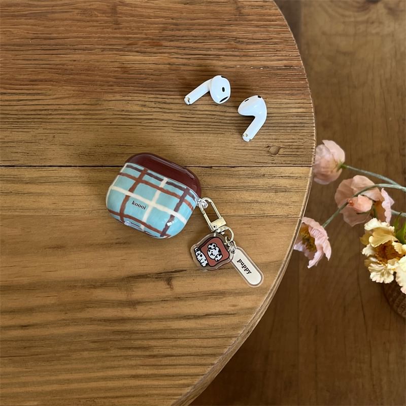 Pro / Case Earphone AirPods Skin Dog Charm Lanyard Plaid
