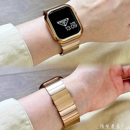 Magnetic / Alloy Set Case Band Protective Apple Bracelet Watch