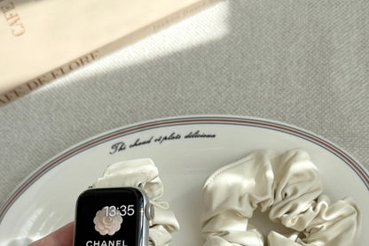 Shirred Leather Apple Watch Band Faux