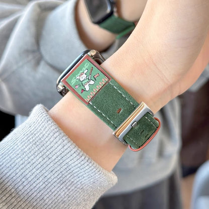 Genuine Watch Apple Band Animal Leather Embroidered