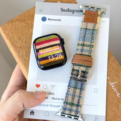 Plaid Fabric Apple Watch Band