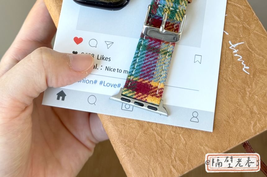 Plaid Fabric Apple Watch Band