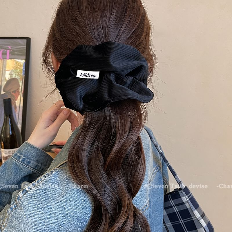 Label Lettering Scrunchie
