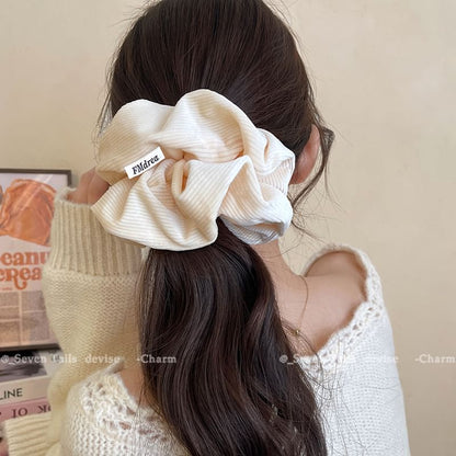 Scrunchie Label Lettering Striped