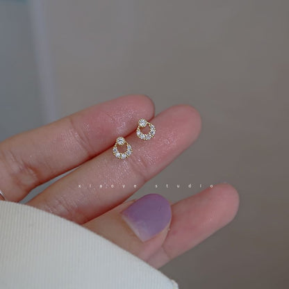 S925 Rhinestone Earring Sterling Silver Stud