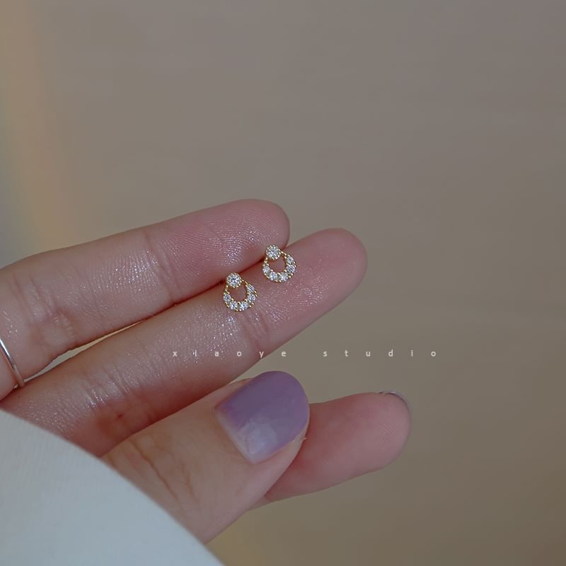 S925 Rhinestone Earring Sterling Silver Stud