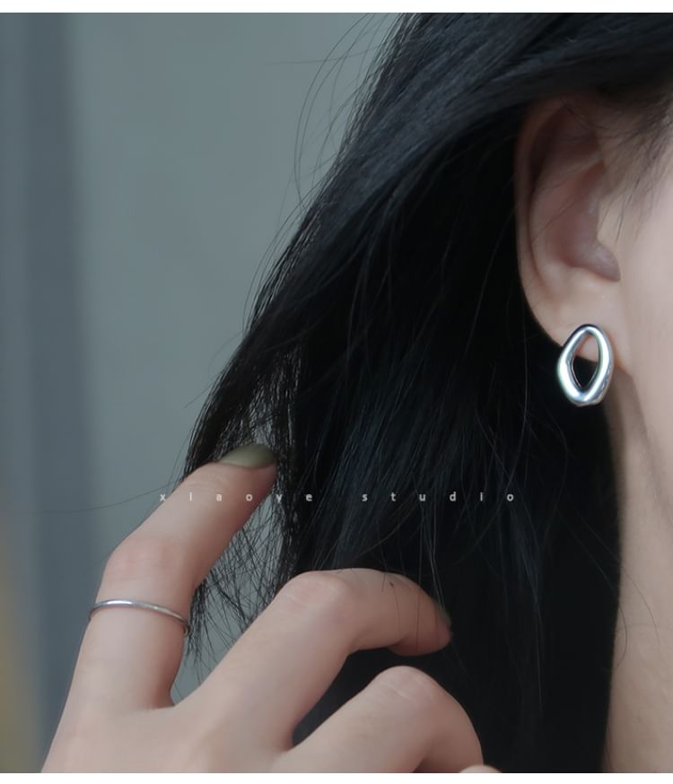 Stud Earring S925 Sterling Irregular Silver