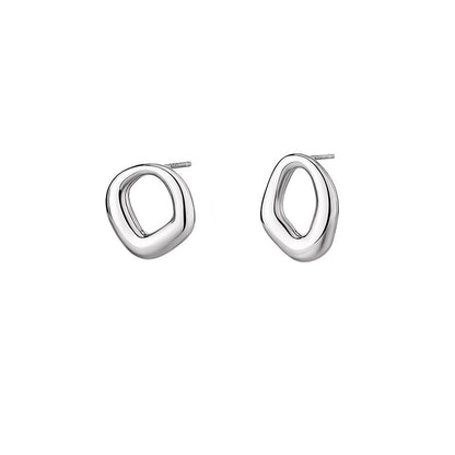 Stud Earring S925 Sterling Irregular Silver