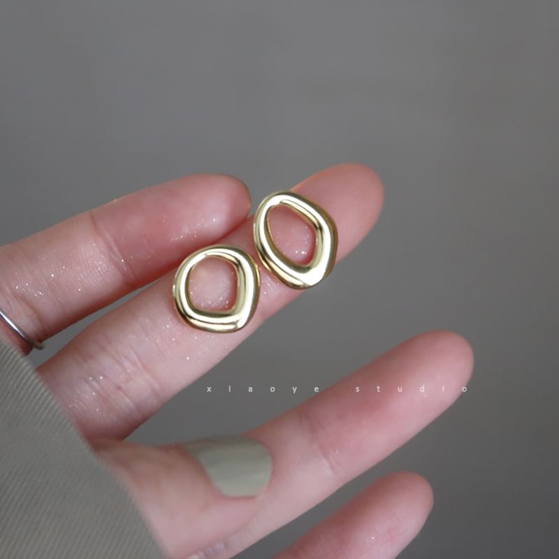 Stud Earring S925 Sterling Irregular Silver