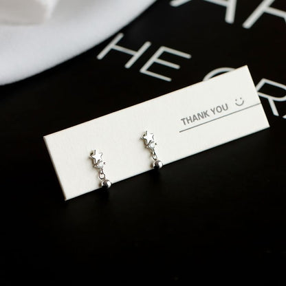 Sterling Earring Huggie S925 Silver Star Cuff / Ear