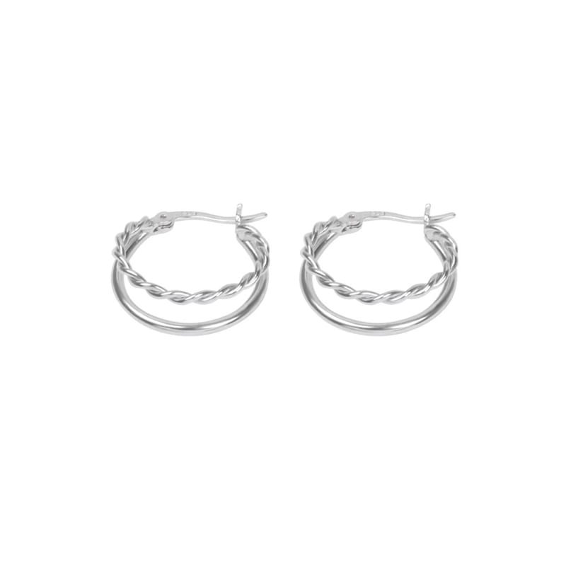 Layered Alloy Earring Hoop