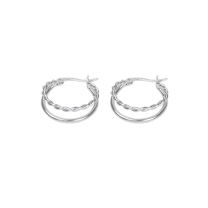 Layered Alloy Earring Hoop